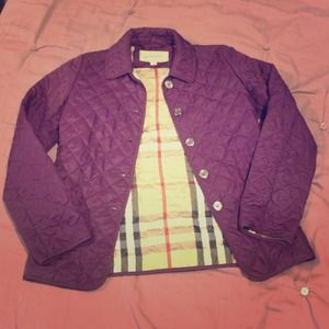 Burberry quilted jacket-purple