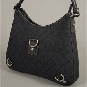 New-Black authentic gucci abbey large hobo