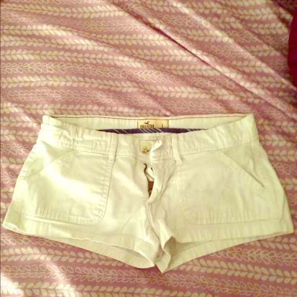 Hollister white shorts