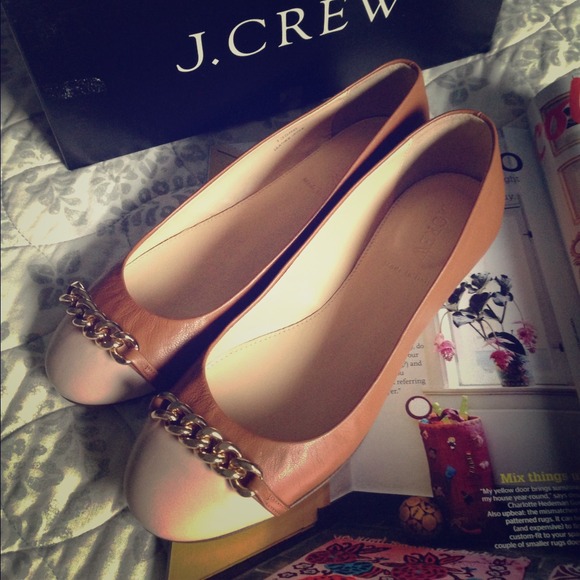 JCrew Nora Cap Toe Chain Ballet flats 🎀🎀