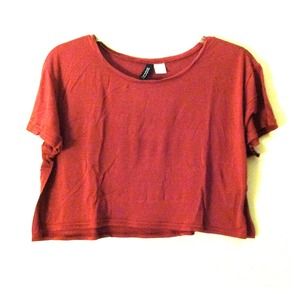 ❌TRADED❌Burgundy cropped top