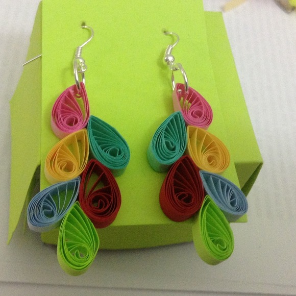 HOST PICK - Handmade quilled earrings SOLDinbundle - Picture 2 of 3