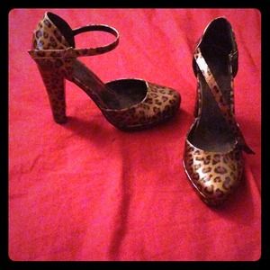 Cheetah print dressy heels