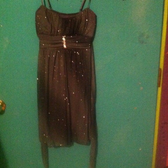 A gray sparkly dress