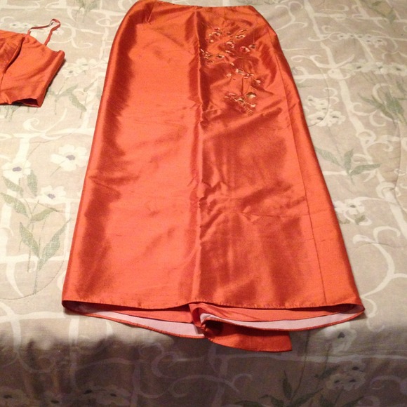 Vintage Pinky & Me 100% Silk Formal Top & Skirt - Picture 3 of 4