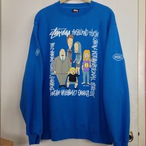 ⬇ Men's Sz M Stüssy Beavis & Butthead Sweatshirt