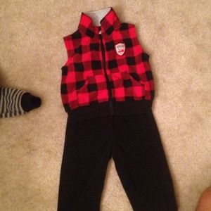 Baby sweats and vest set! Super cute! ❤🚒