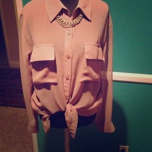 LUSH Nordstrom sheer button up