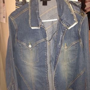 2 pc denim skirt set