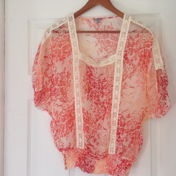Sheer pink shirt