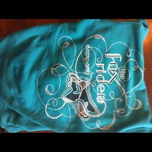 Teal fox hoodie