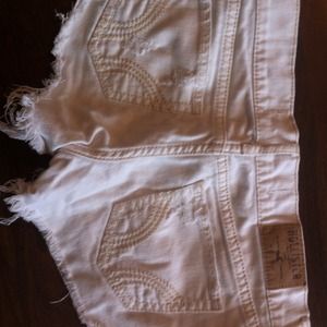 White hollister shorts