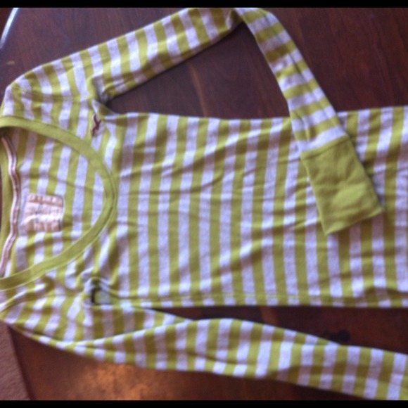 Green striped hollister long sleeve