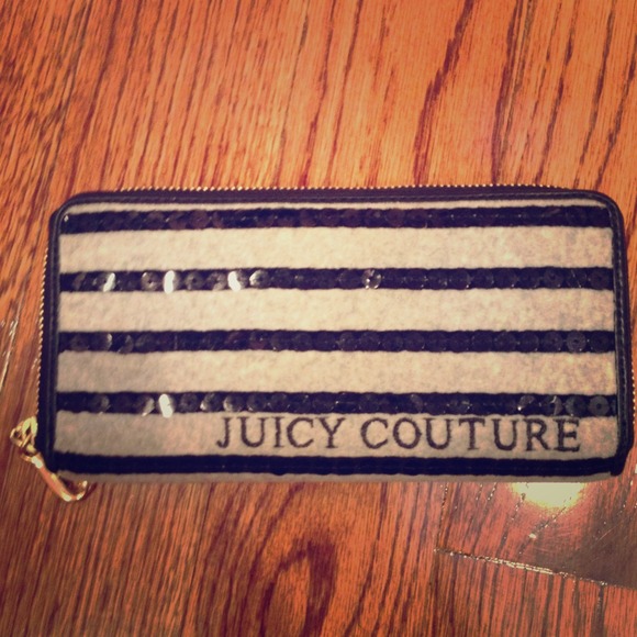 Juicy couture wallet. Sequin and grey Authentic!!