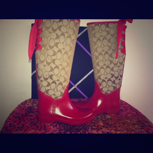 COACH RAIN BOOTS (No Trade please)