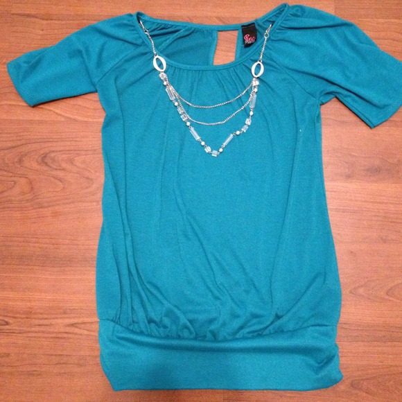 Turquoise Maternity Shirt