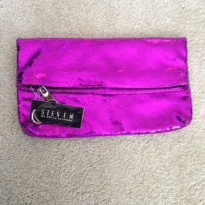 Steven by Steve Madden Purple fold over clutch