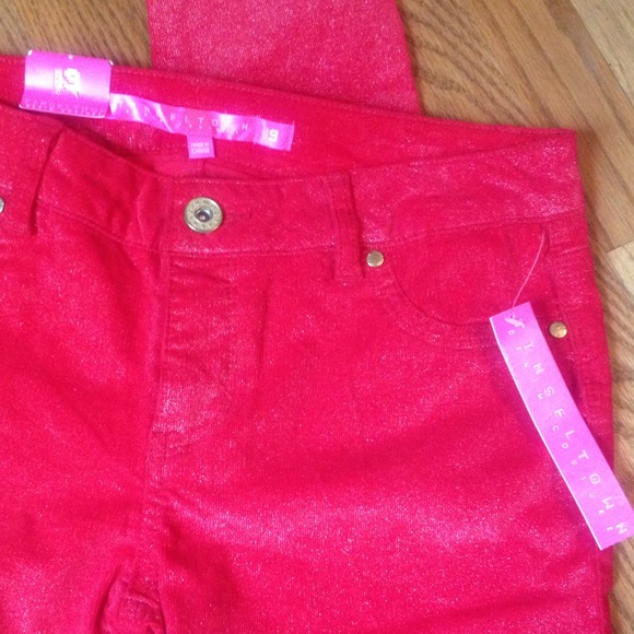 Red skinny corduroys! - Picture 2 of 3