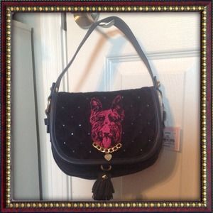 💋SOLD💋 Juicy Couture Quilted Scottie Velour Bag