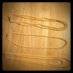 3 sets of pearl necklaces