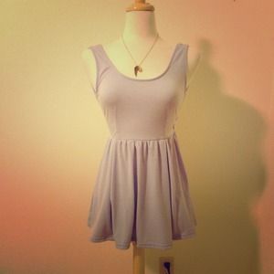 Lilac short dress.