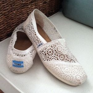 RESERVED TOMS Natural Crochet Womens