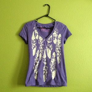 Purple Nollie feather t-shirt