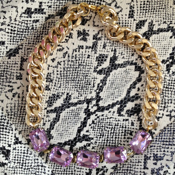 ❌SOLD❌BRAND NEW PINK CRYSTAL + GOLD CHAIN NECKLACE
