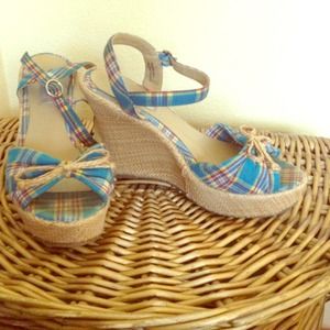 Fun plaid wedges