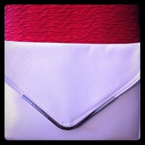 BCBGeneration envelope clutch in white