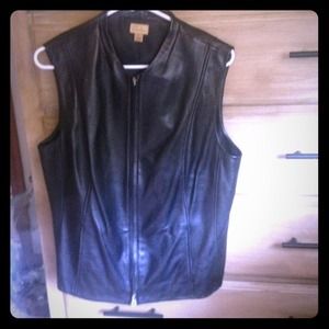Caslon leather vest!