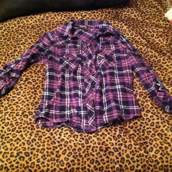 Purple plaid shirt forever21