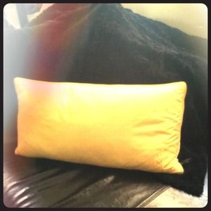 Long rectangle Ralph Lauren yellow throw pillow