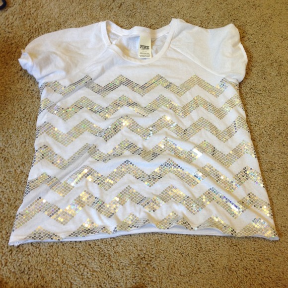💢SOLD!💢Victoria's Secret white chevron sequin