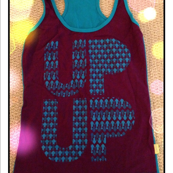 ~SOLD~ in bundle eggplant and blue Zumba racerback