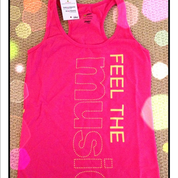 ~SOLD~ in bundle bright pink Zumba racerback