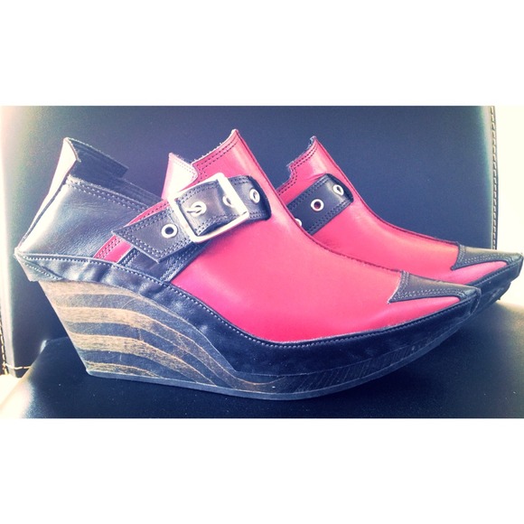 John Fluevog Unique Hand-Crafted Leather Wedges