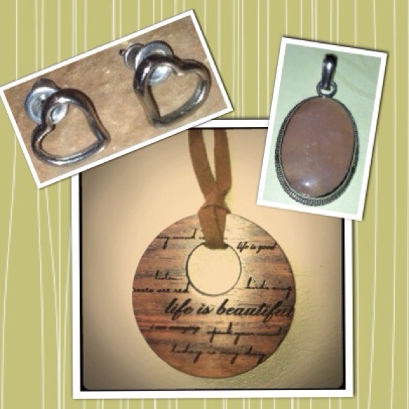 (SOLD) Bundled: Chiossone/Heart Earring/Pendent
