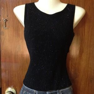 Black glitter top