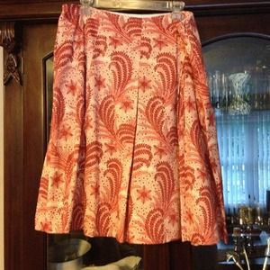Talbots skirt pink paisley