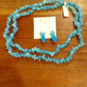 Genuine stone and sterling silver set! Great gift!