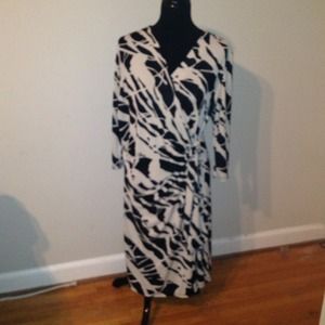 Black and White wrap dress