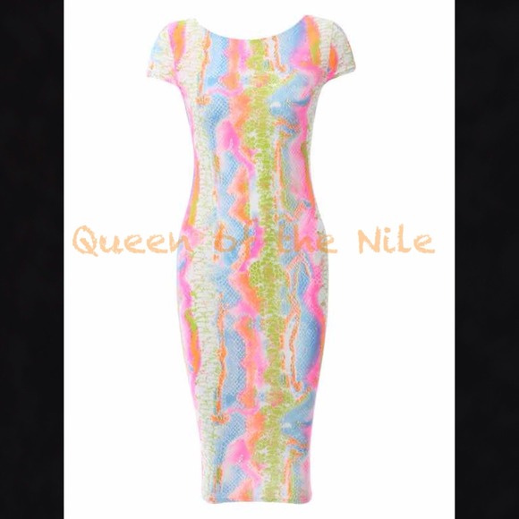 ✨SOLD✨ "Summer Slither" Midi Dress - 4/6