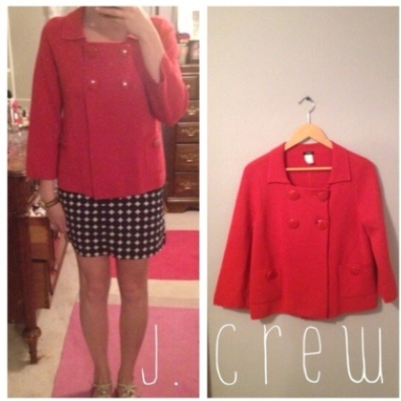 ❌SOLD❌J Crew Cropped Coat Sz M - Picture 2 of 4