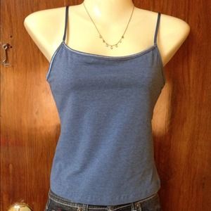 Blue jean color tank top.