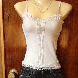 White lacy tank top.