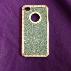 A sparkly blue iPhone 4/4s case