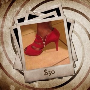 Sexy Red Heels with side zipper!