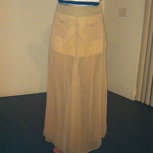 Long flowey tan sheer pants!