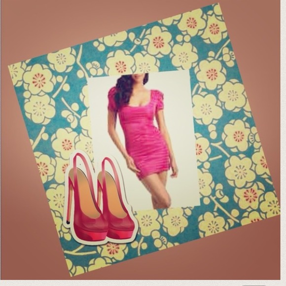 Arden B Accordion Dress, Magenta, XS - Picture 2 of 3